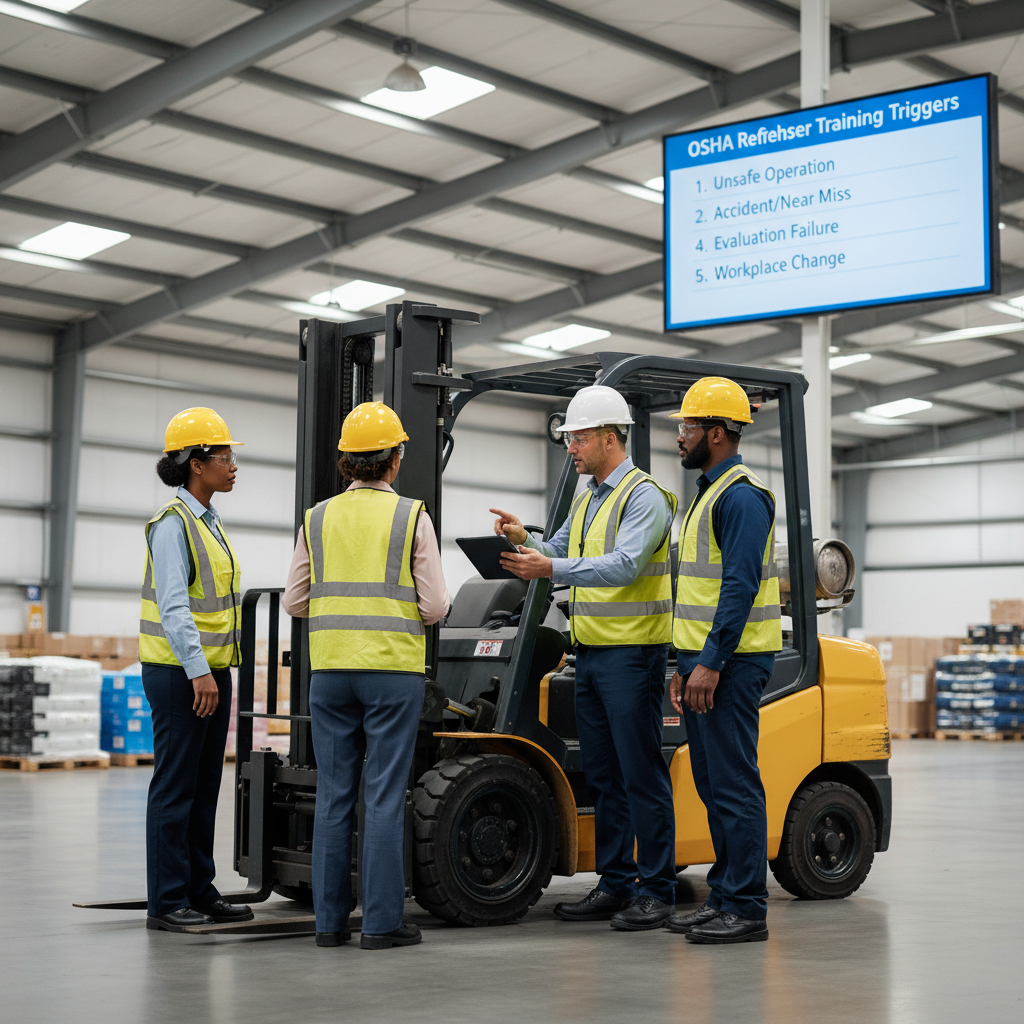 When Is Forklift Refresher Training Required? OSHA Triggers