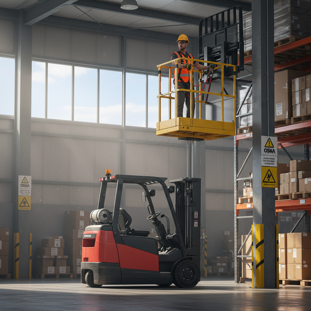 Working at Heights on a Forklift: OSHA Fall Protection Rules